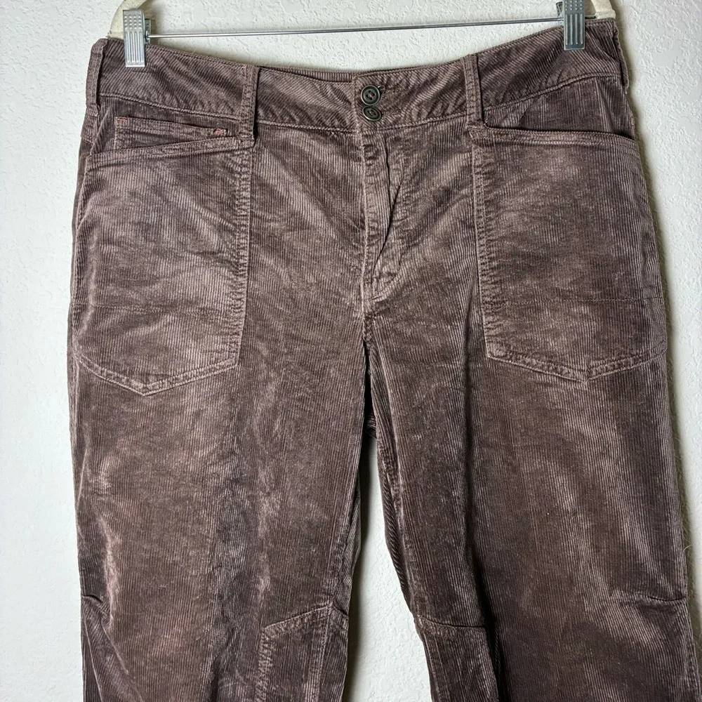 Anthropologie Pilcro The Wanderer Brown Corduroy Carpenter Pants Cotton Modal